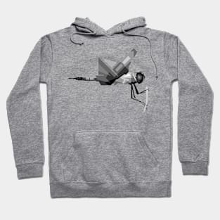 grayscale dragonfly Hoodie